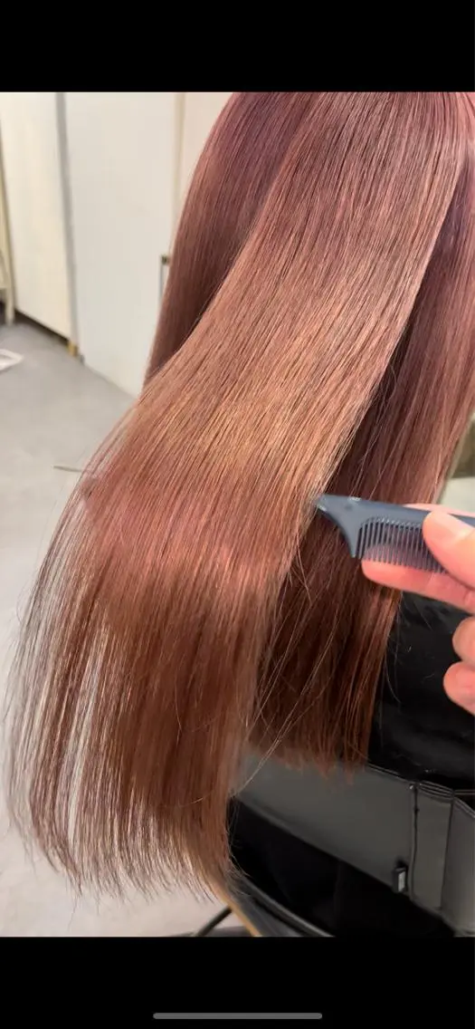 ロング カット ヘアカラー パーマ 縮毛矯正 トリートメント 艶髪color💎髪 質改善ストレート大吉のヘアスタイル