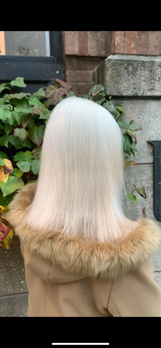 ミディアム カラー カット ヘアカラー トリートメント れい🫧 ハイトーン特化のヘアスタイル