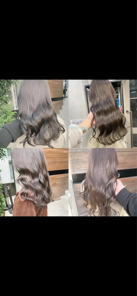 ロング カラー マツエク・マツパ ハイトーンボブ 前田 表参道　グレージュのヘアスタイル