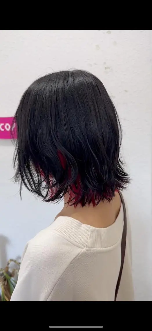 ミディアム カラー ブリーチ レッドカラー Brandnew 東生駒本店小川タスクのヘアスタイル