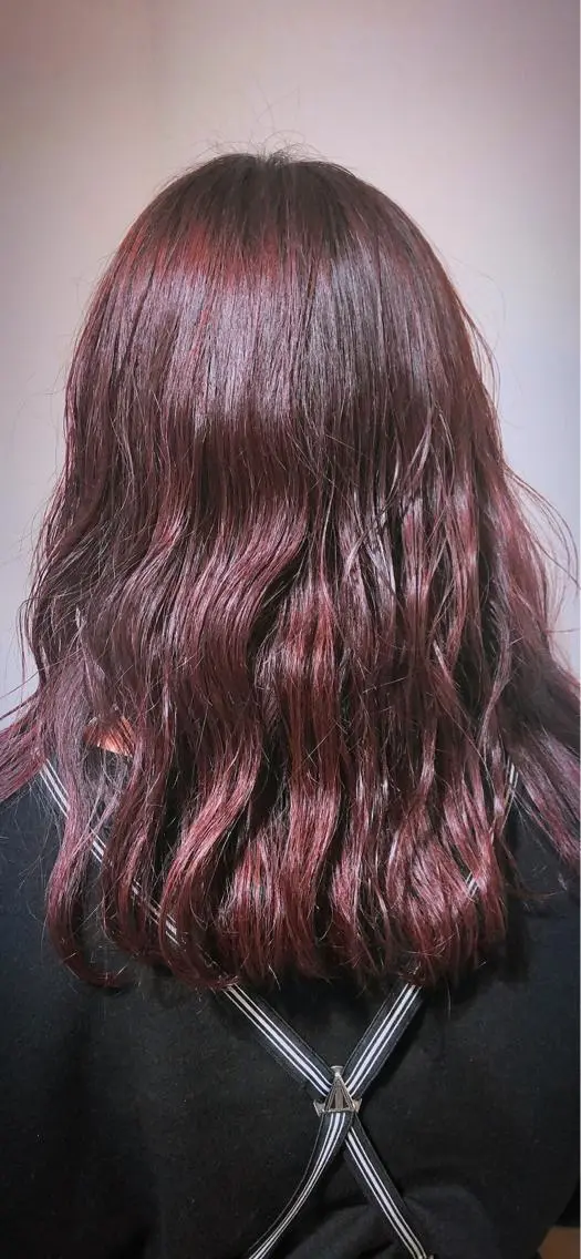 セミロング カラー ピンクカラー 韓国hair ·͜· watanabeのヘアスタイル