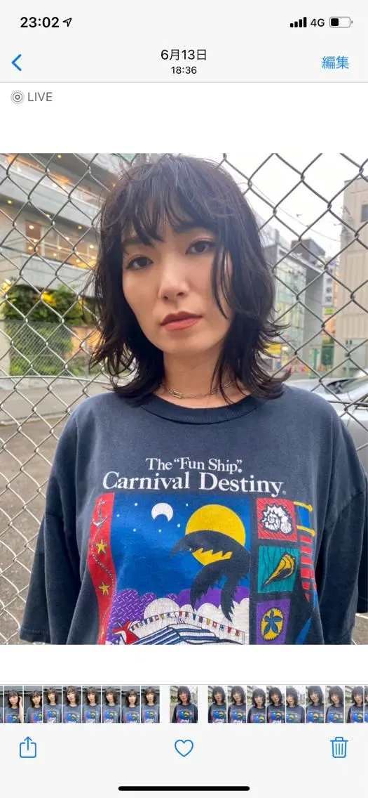ミディアム ウルフカット 宮腰 瑠果のヘアスタイル