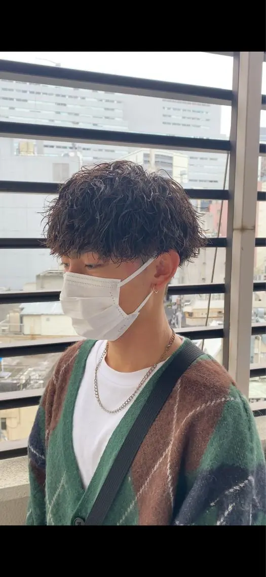 メンズ カット パーマ パーマ/レイヤー 🐯ヒョウガ🐯のヘアスタイル