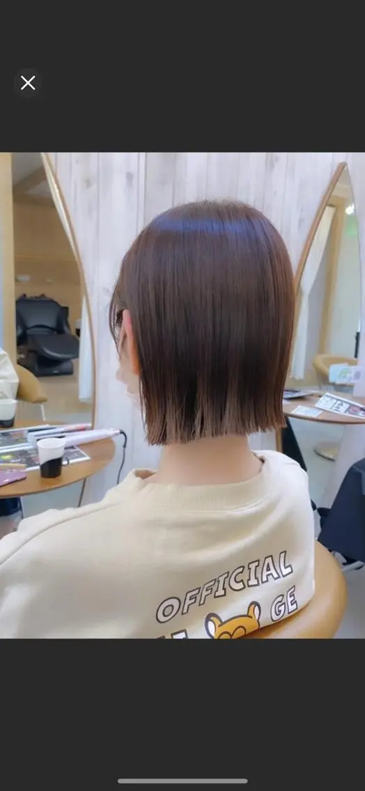 ショート カラー 廣瀬双葉 ボブ/ミディアムのヘアスタイル