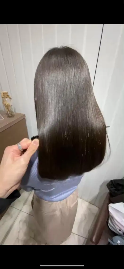 ロング 縮毛矯正 レイヤー×韓国 🇰🇷鈴木啓太のヘアスタイル