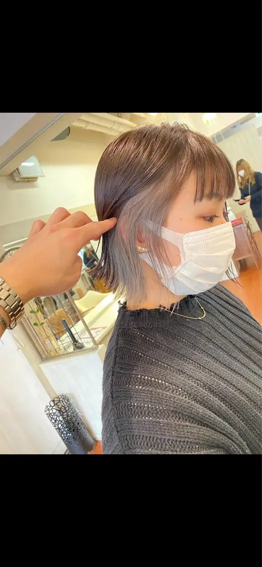 ミディアム カラー カット ヘアカラー ヨシダ トオルのヘアスタイル