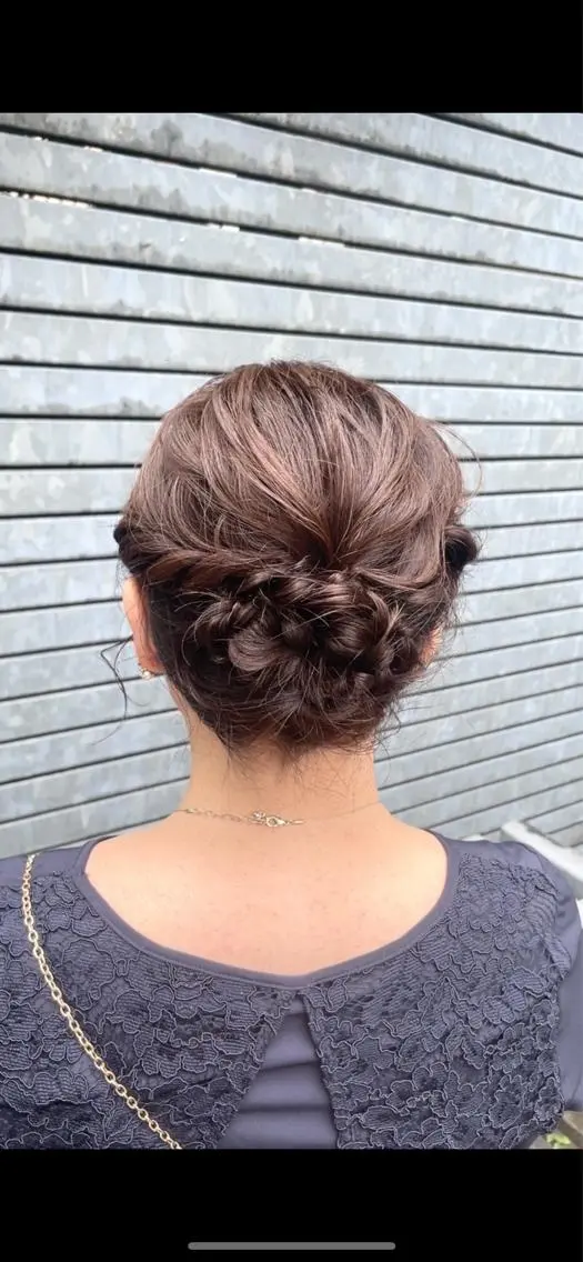 ミディアム カラー ヘアアレンジ ヘアセット ご新規様限定 透明感カラーKANAのヘアスタイル