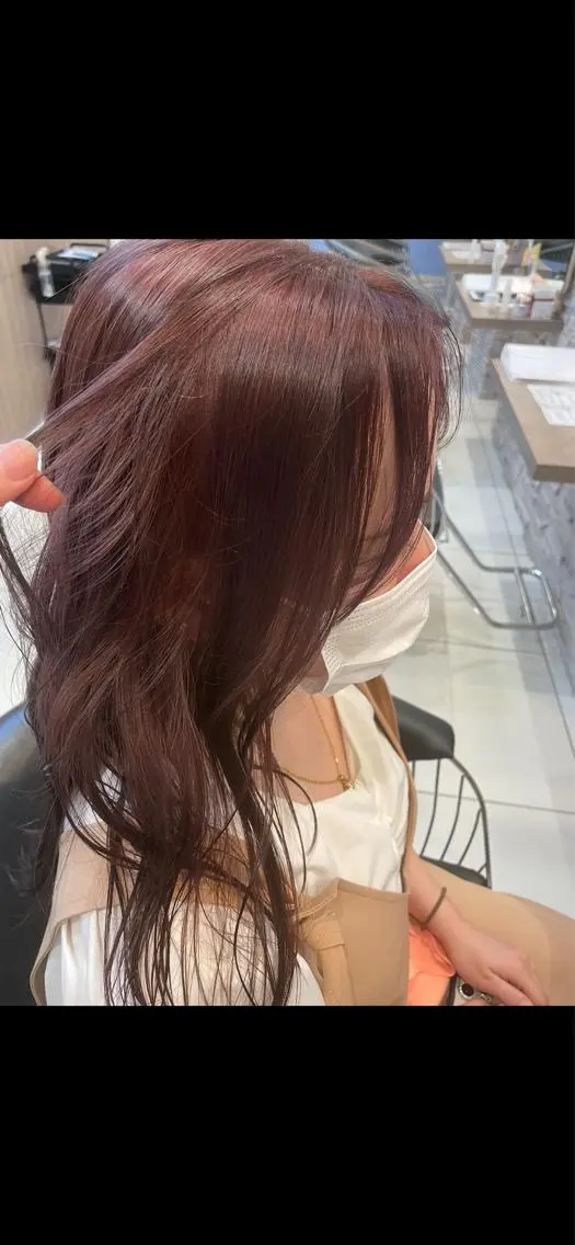 カラー mao♡ベージュ/ 顔周りカットのヘアスタイル