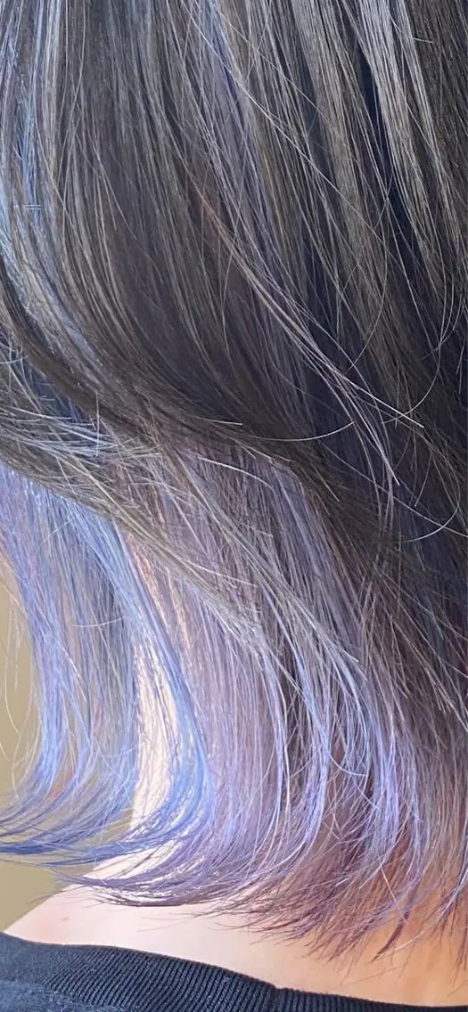 ショート カラー パーマ ヘアアレンジ メンズ キッズ ネイル マツエク・マツパ メンズインナーカラー メンズウルフカット ブルーカラー デザインカラー インナーカラー カット 🌈デザインヘア職人 Kaede🌈のヘアスタイル