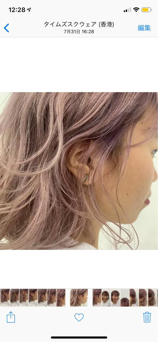 ミディアム カラー ラベンダーカラー ラベンダーピンク ピンクカラー Yuki☺︎パーマ レイヤーカットのヘアスタイル