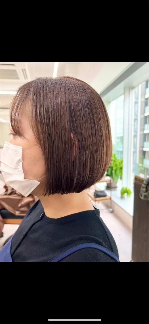 ショート カラー ベージュカラー ピンクカラー ピンクベージュ ボブ パーマ/ハイライト 💙鶴岡　愛💙のヘアスタイル