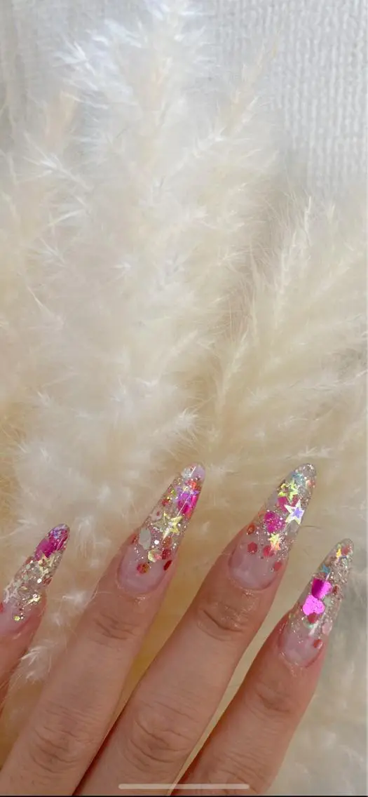 ロング ネイル ハート ホログラムネイル ハンドネイル LUNE NAILのその他イメージ