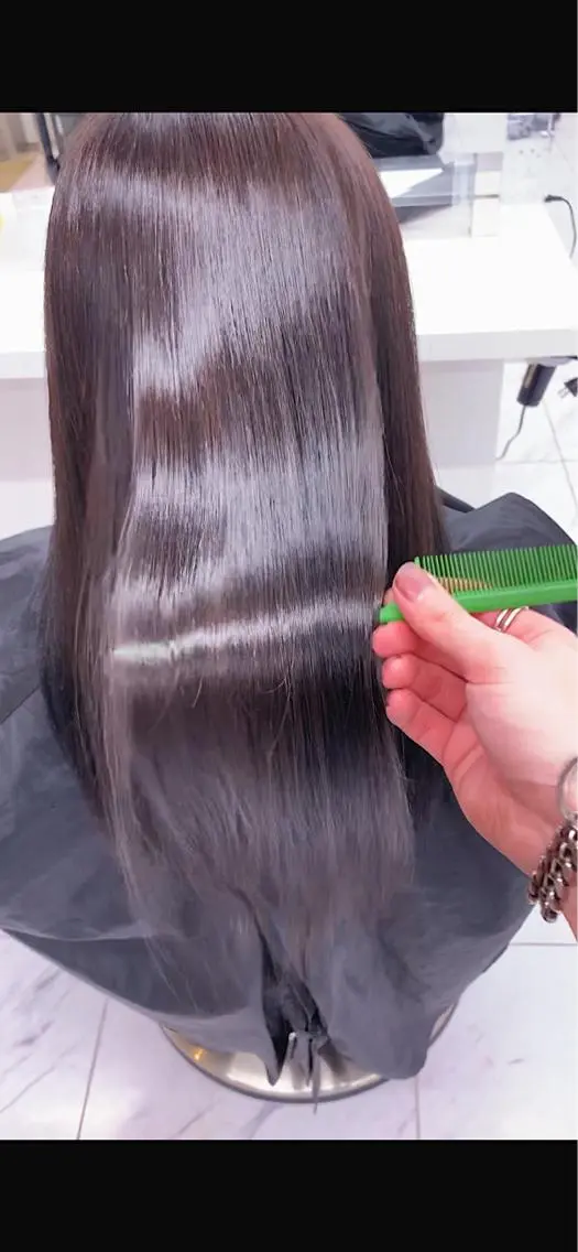 ロング 髪質改善 トリートメント 酸熱トリートメント 柔らかbeige モトキのヘアスタイル