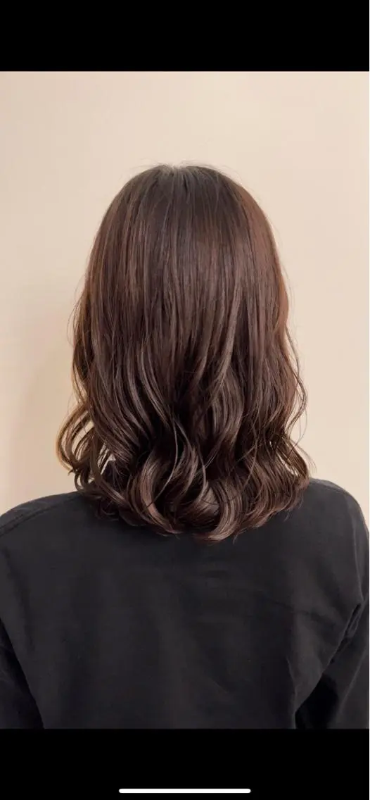 ミディアム ミディアムパーマ カット パーマ トリートメント コテ巻き風パーマ サトウタケル 表参道のヘアスタイル