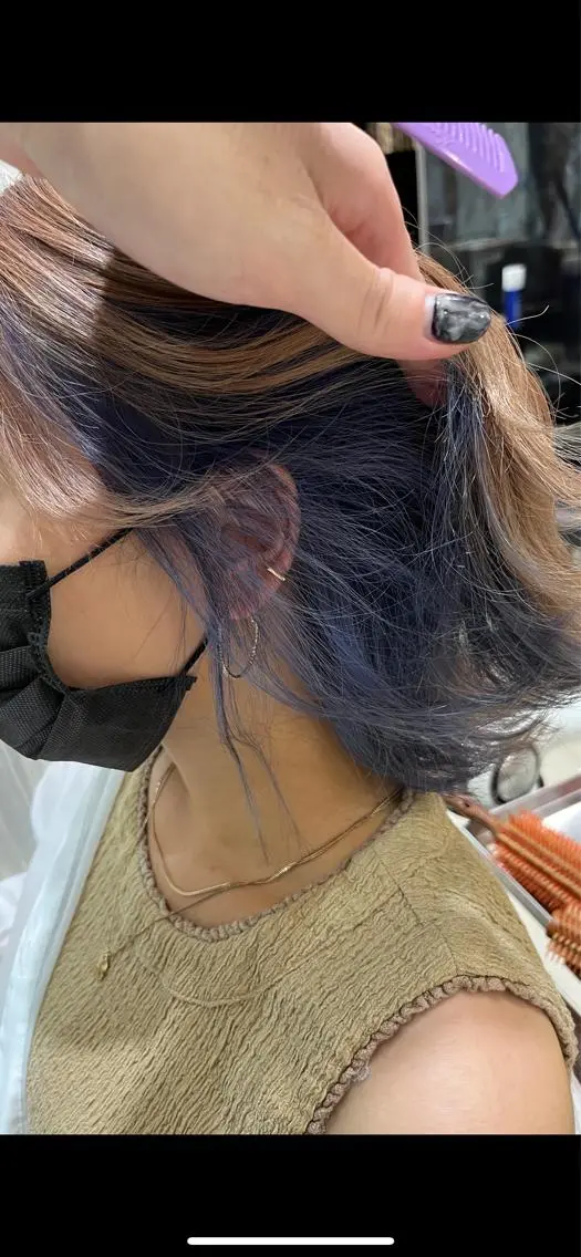 カラー インナーカラー グレージュ/透け感 カラー/透明感カラーのヘアスタイル