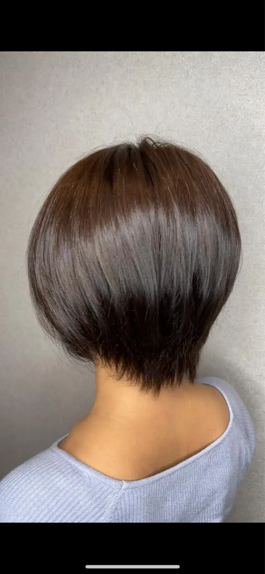 ショート カラー ブリーチ ブリーチなしカラー カット ヘアカラー 鵜飼 真伍のヘアスタイル