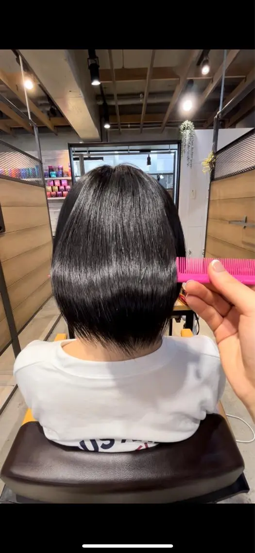 ショート ボブ トリートメント カット ヘアカラー トリートメント ヘッドスパ 髪質改善 永田零亜のヘアスタイル