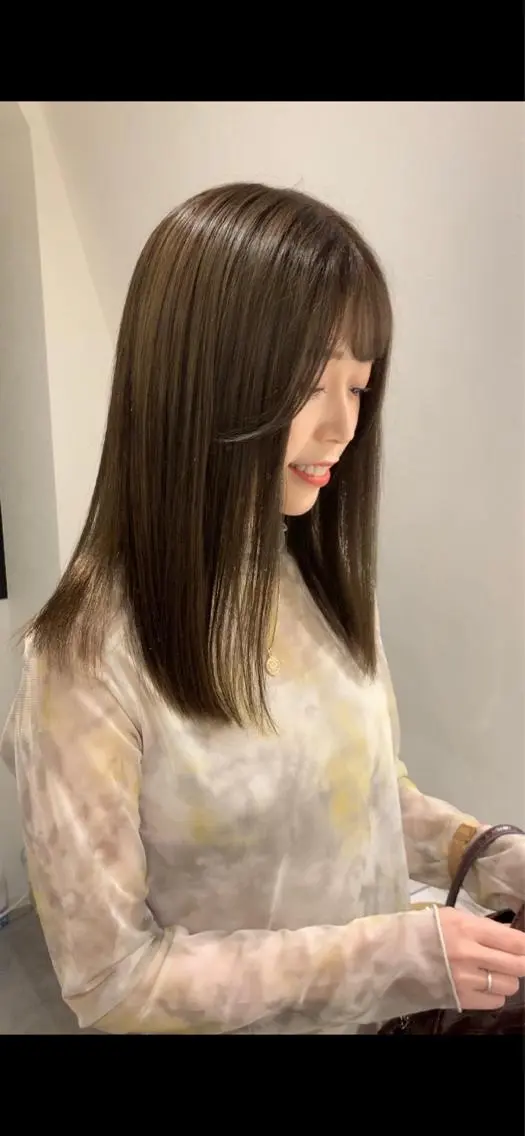 ロング カラー メンズ 髪質改善 トリートメント カット トリートメント 落合希 Olivebeigeのヘアスタイル