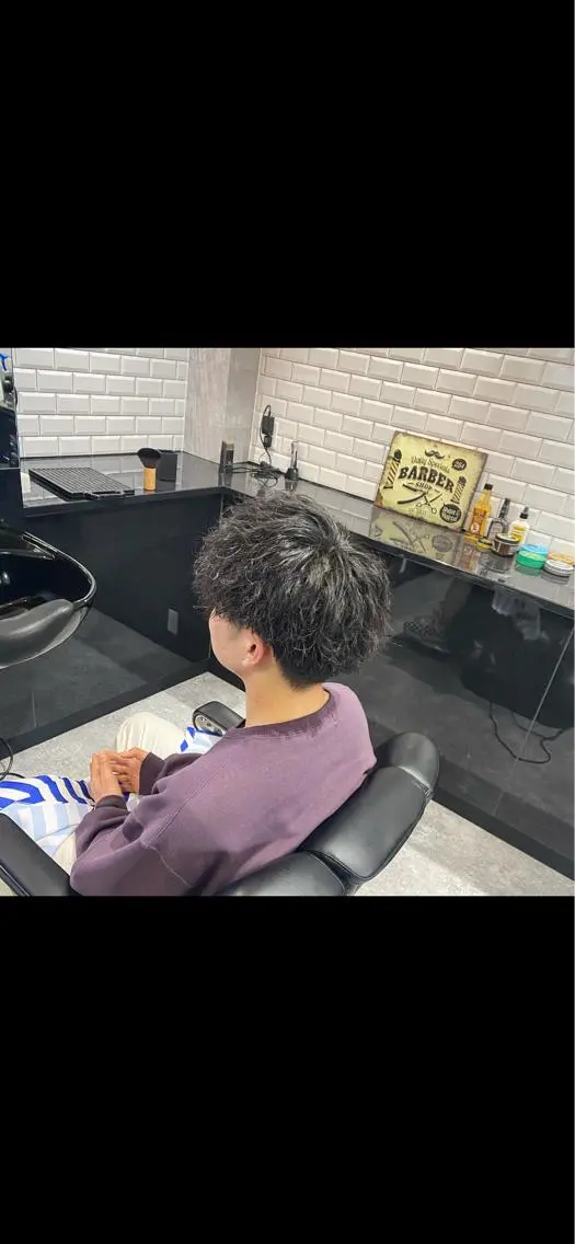 ミディアム パーマ メンズ ミディアムパーマ マッシュ メンズパーマ ツイストスパイラルパーマ スパイラルパーマ パーマ 前田賢生 ご新規様はNGのヘアスタイル