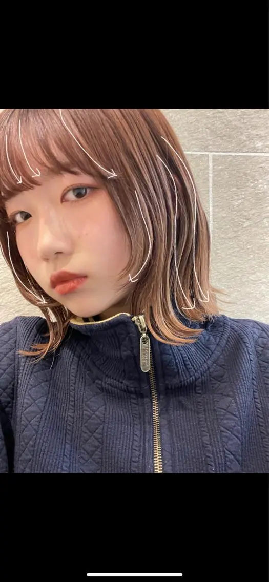 ミディアム カラー ヘアアレンジ ウルフカット ボブ/レイヤー/縮毛 池袋/美容師♡ゆいかのヘアスタイル
