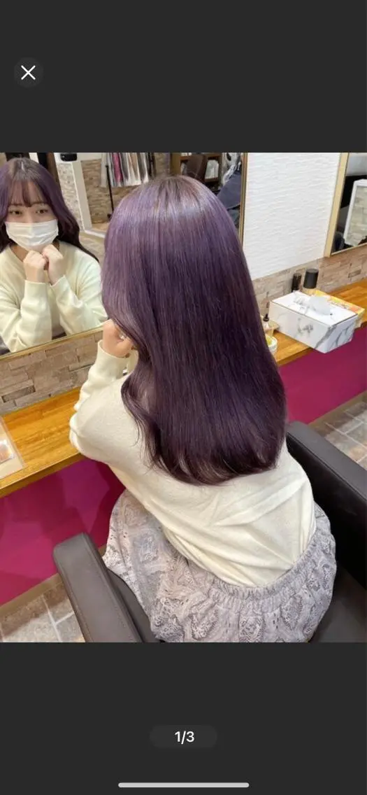 ミディアム カラー ヘアカラー&縮毛矯正 STAR☆RIVERのヘアスタイル