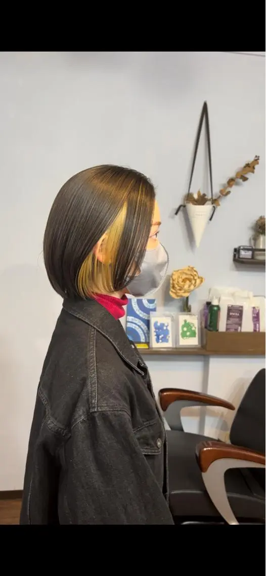 ショート カラー イヤリングカラー インナーカラー カット ヘアカラー トリートメント 🌈美髪✂︎艶色🎨 頭皮改善🍀TAKUのヘアスタイル
