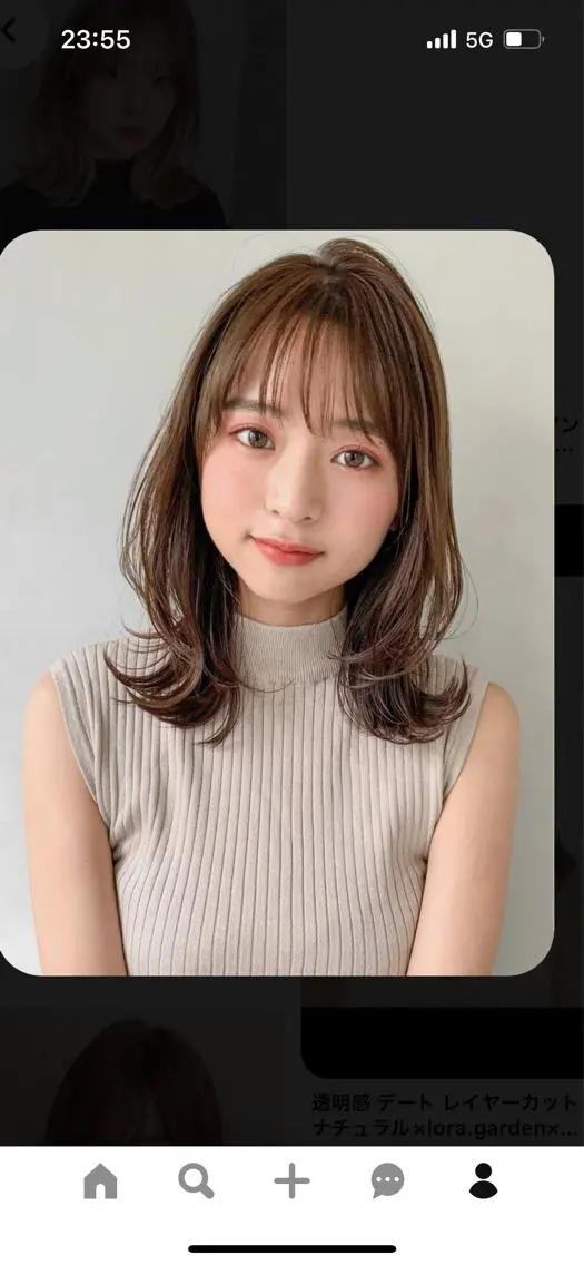 ミディアム 韓国好き🇰🇷 美容師MIKUのヘアスタイル