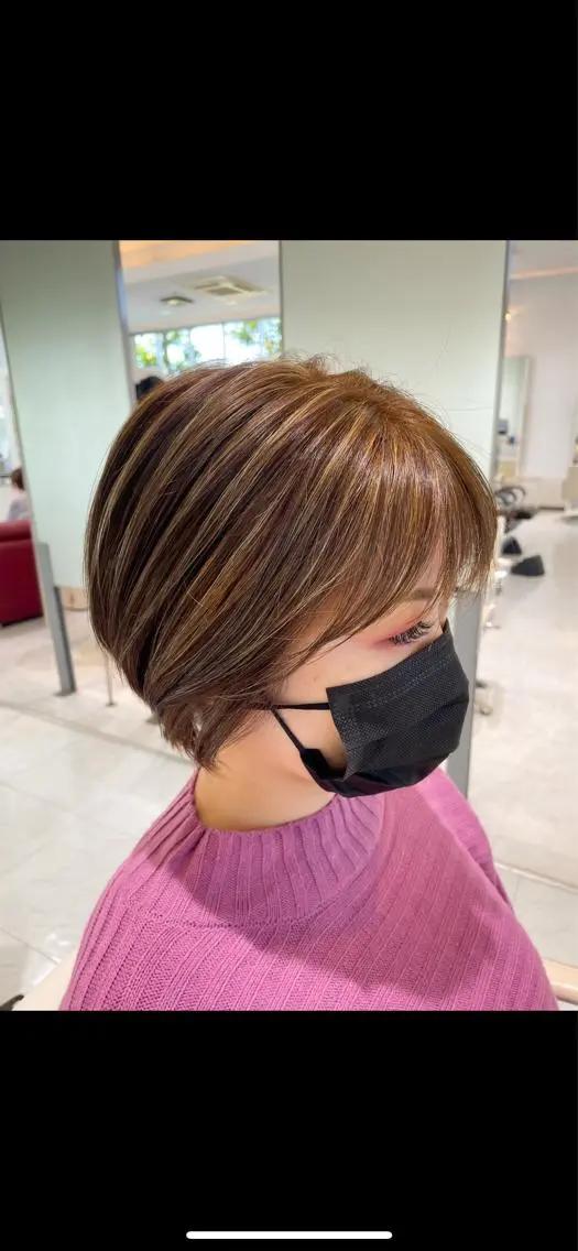 ショート カラー ハイライトカラー ハイライト 朝倉 海斗のヘアスタイル