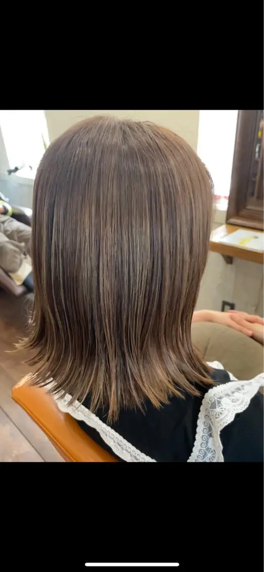 ミディアム カラー 透明感カラー ヘアカラー 梶田 楓子のマツエク・マツパデザイン