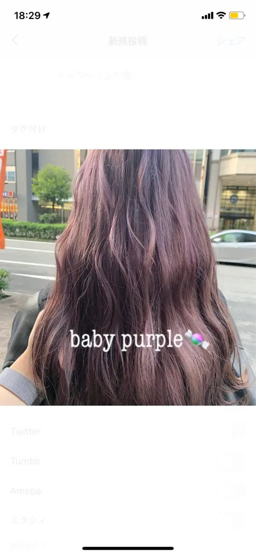 ロング カラー 'comma rinkaのヘアスタイル