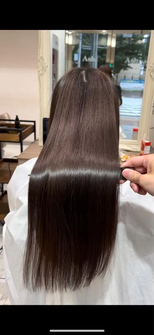 ロング 縮毛矯正 レイヤー×韓国 🇰🇷鈴木啓太のヘアスタイル