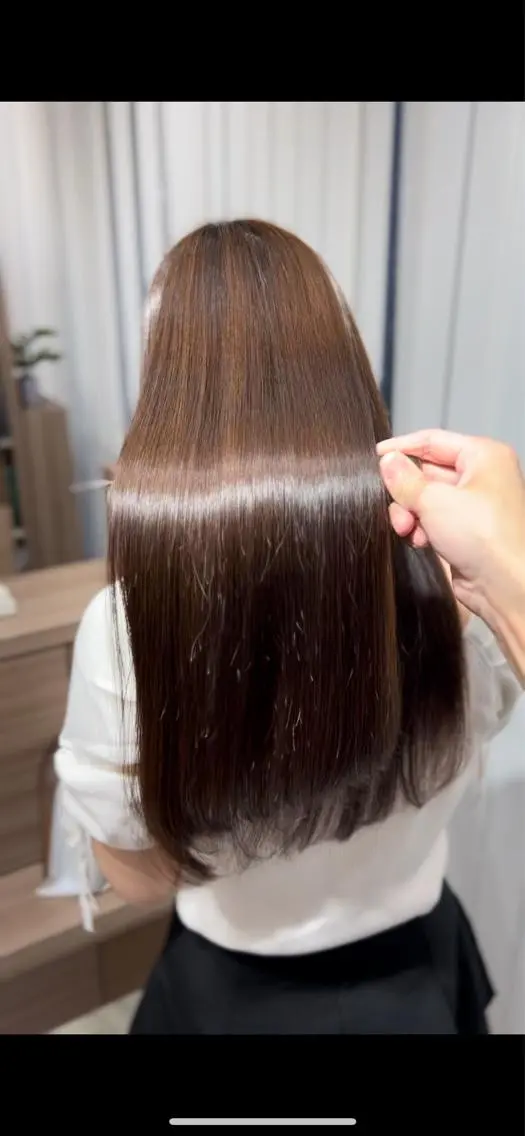ロング 縮毛矯正 レイヤー×韓国 🇰🇷鈴木啓太のヘアスタイル