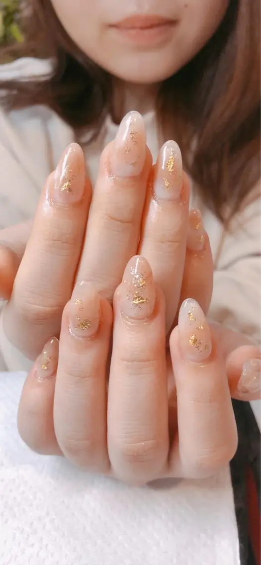 セミロング ネイル ハンドネイル 長さ出し専門 nynaのネイルデザイン