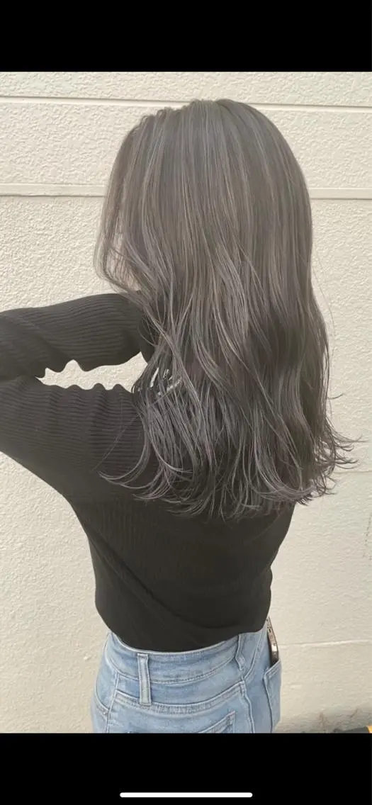 セミロング ヘアカラー 髪質改善×縮毛矯正 ×艶カラーNAOのヘアスタイル