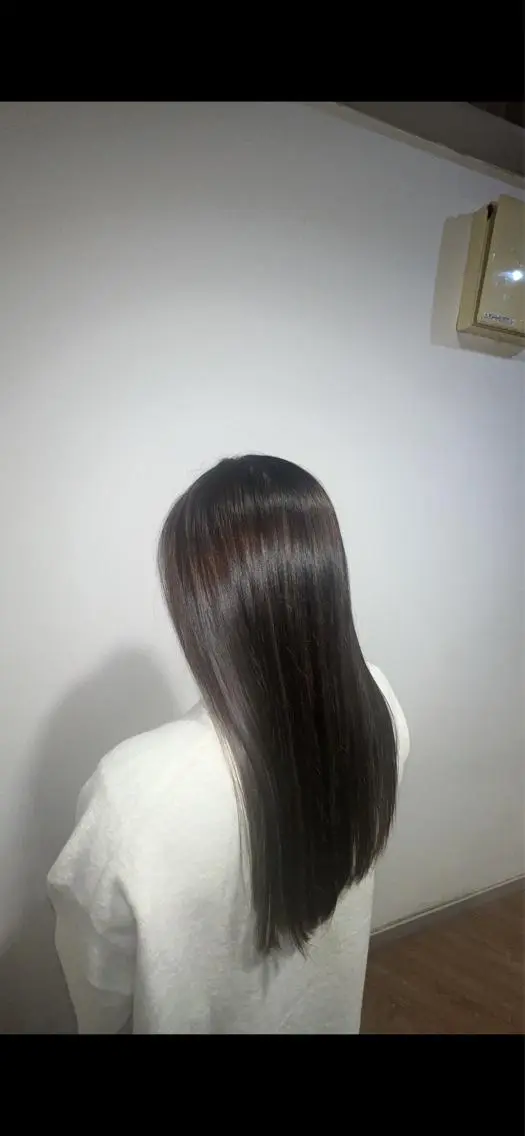 ロング パーマ カット 縮毛矯正 トリートメント ひがし はるなのヘアスタイル