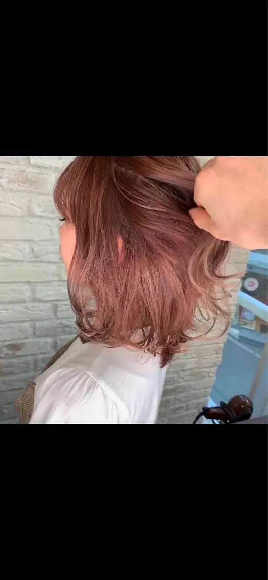 ミディアム 縮毛矯正×髪質改善 小笠原大樹のヘアスタイル