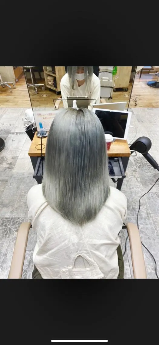 カラー 銀座/レイヤー 顔周りカット溝手優太のヘアスタイル