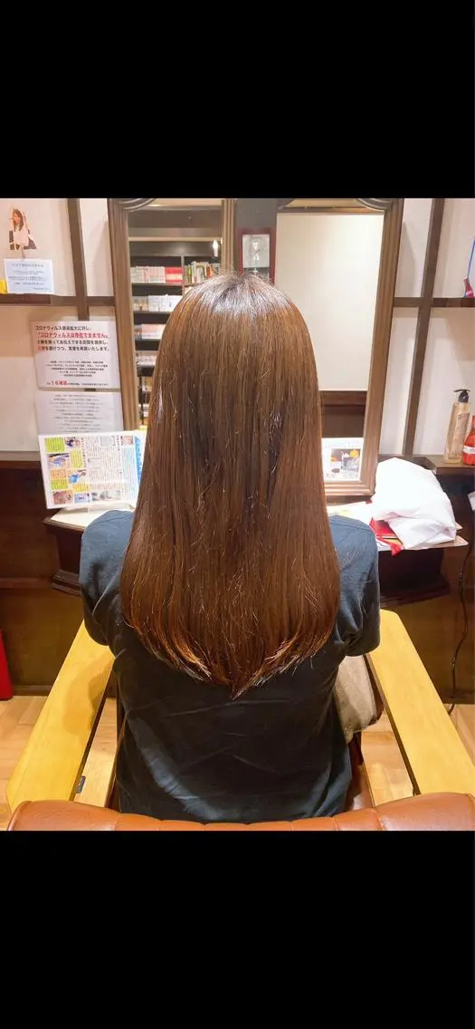ロング 韓国風🇰🇷うる艶 レイヤー/海青🫧のヘアスタイル