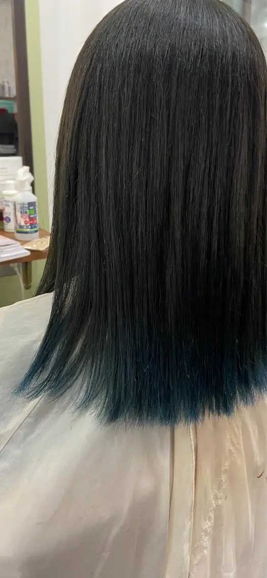ミディアム カラー パーマ ヘアアレンジ メンズ キッズ ネイル マツエク・マツパ グラデーションカラー グラデーション ショートネイル 久木原 ゆりのヘアスタイル