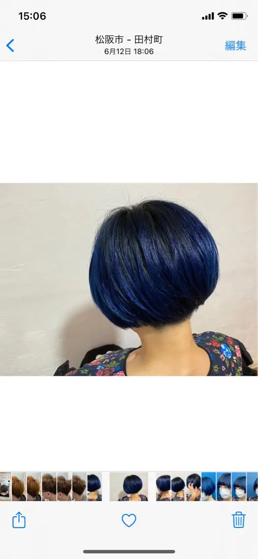 カラー ブリーチ ブルーカラー シルバー 小岸 竜のヘアスタイル