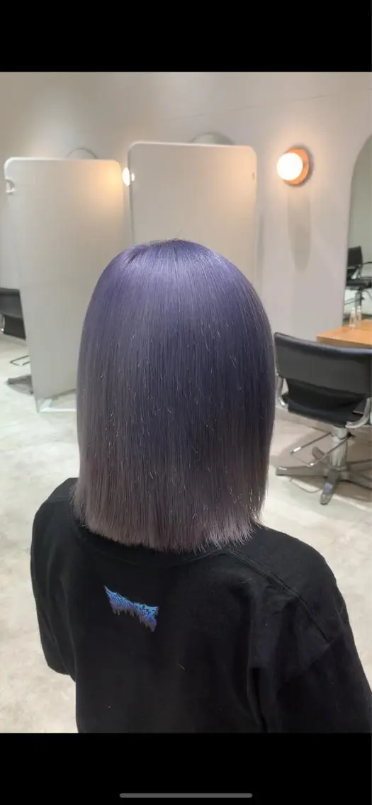 ミディアム カラー カット ヘアカラー トリートメント れい🫧 ハイトーン特化のヘアスタイル