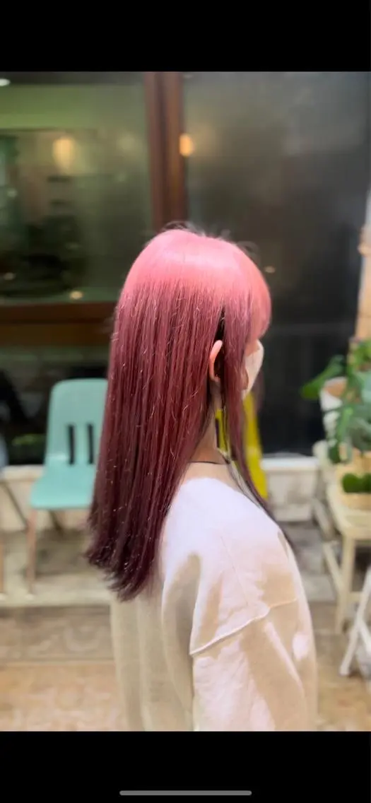 セミロング カラー ヘアアレンジ 高島 凜のヘアスタイル