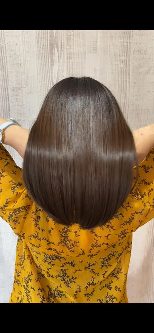 ミディアム 髪質改善 トリートメント 酸熱トリートメント トリートメント Kazu .Kのヘアスタイル