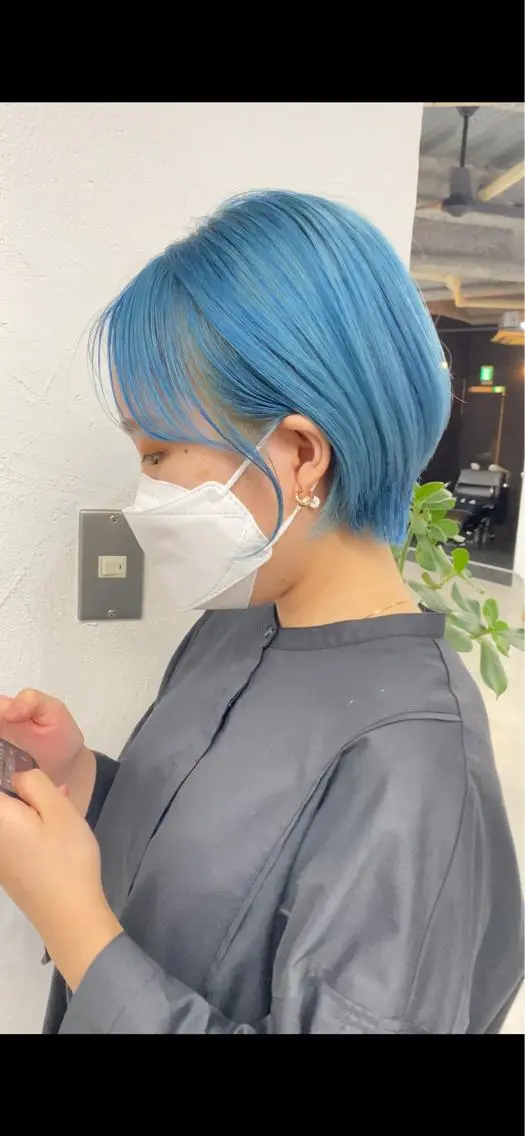 ショート カラー ヘアアレンジ ブリーチダブルカラー 元町三宮/三ノ宮のヘアスタイル