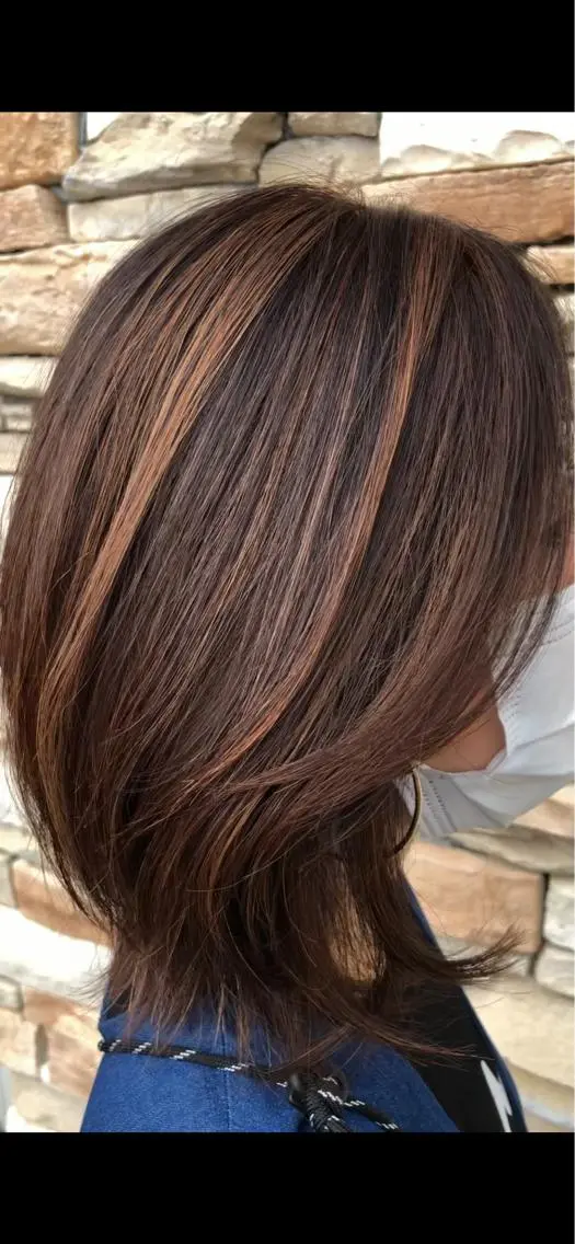 ミディアム ハイライト 福元 保雄のヘアスタイル
