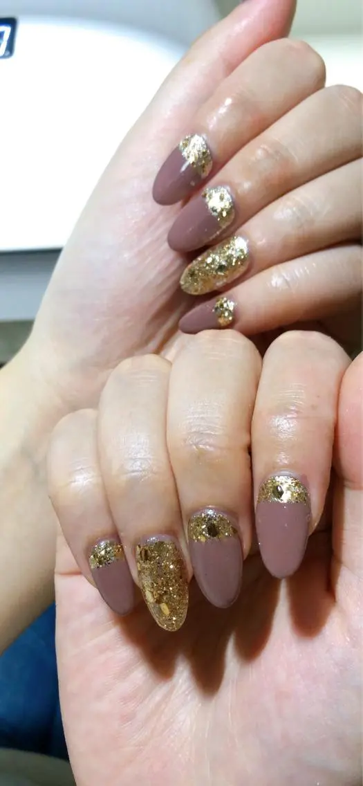 ネイル ラメ(グリッター) ワンカラーネイル Ｍ☆NAIL asamiのネイルデザイン