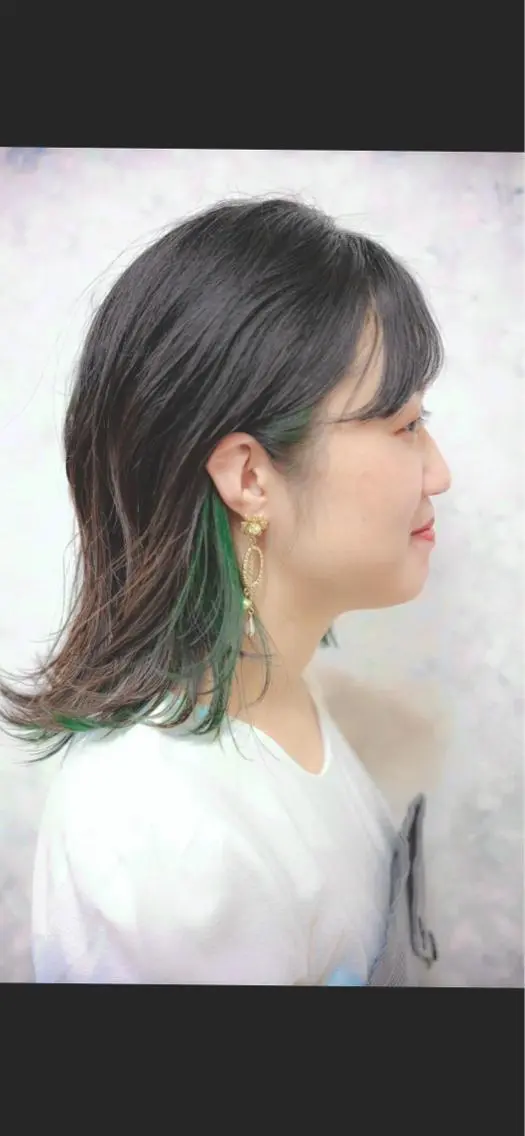 ミディアム カラー イヤリングカラー ヘアカラー トリートメント 【半個室サロン】 山本 崇仁のヘアスタイル