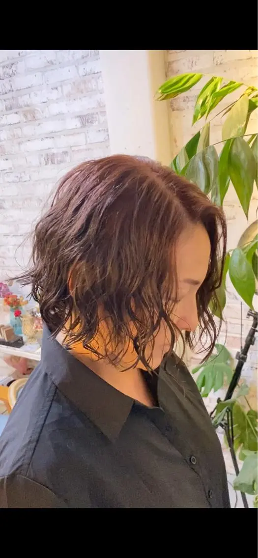 ミディアム パーマ パーマ 長濱 俊のヘアスタイル