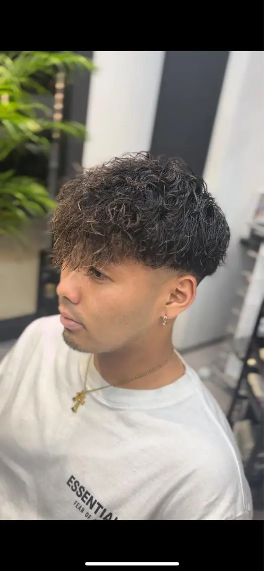 ショート パーマ ヘアアレンジ メンズ カット パーマ ヘアセット men'slapis YUTOのヘアスタイル
