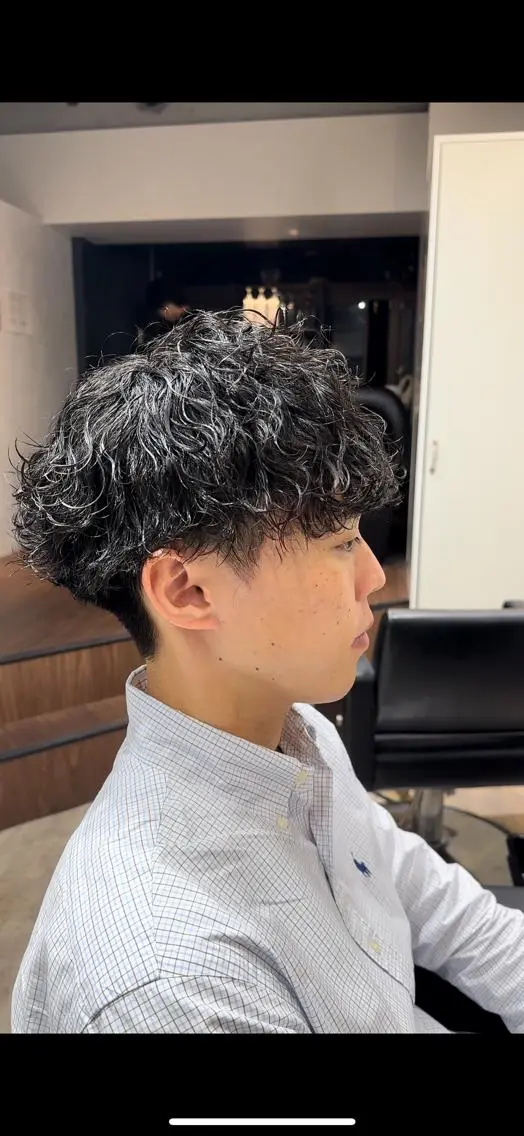 パーマ メンズ 波巻きパーマ パーマ 齋藤 凪津のヘアスタイル